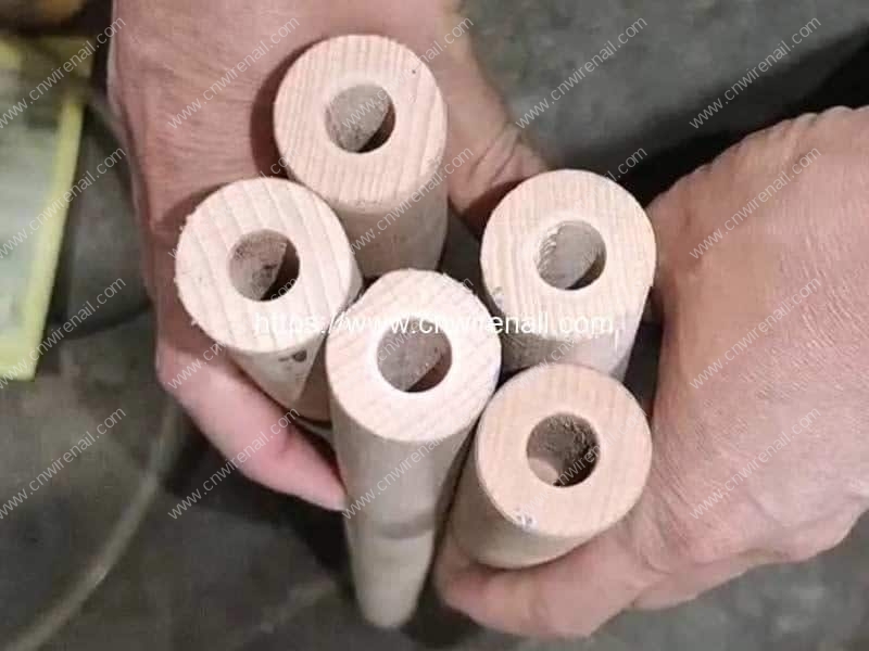 Wooden-Round-Stick-Double-End-Hole-Drilling-Machine-Result