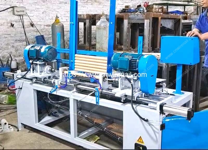 Wooden-Round-Stick-Double-End-Hole-Drilling-Machine